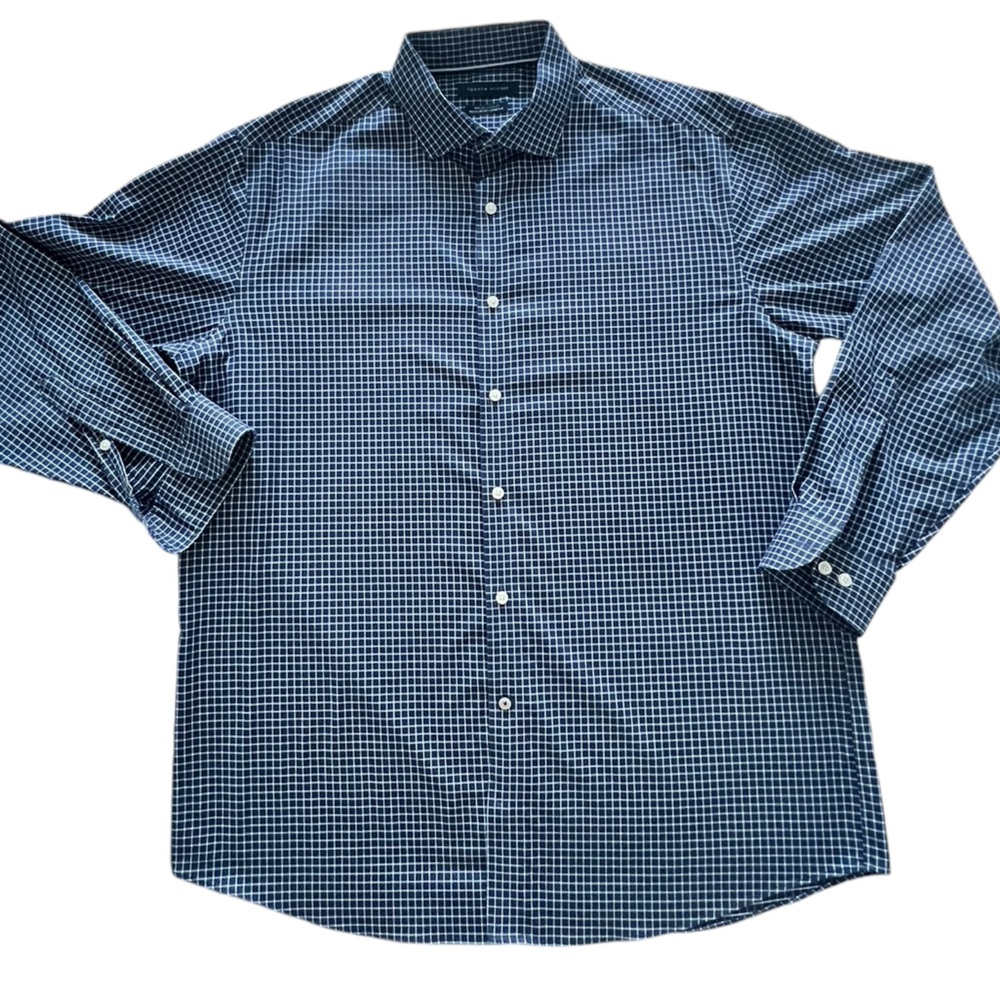 Tommy Hilfiger THflex Regular Fit Stretch Navy Size 16.5‎